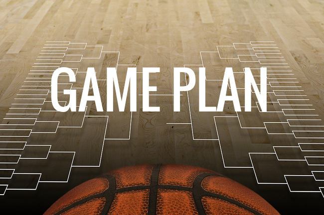 March Madness brackets, basketball. "Game Plan"